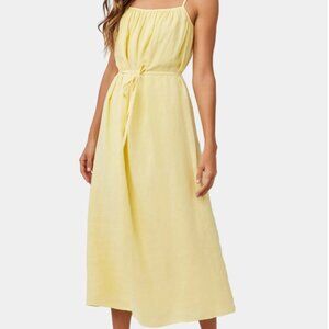 NWT - Bella Dahl Shirred Cami Maxi Dress in Dahlia Yellow, Size L
